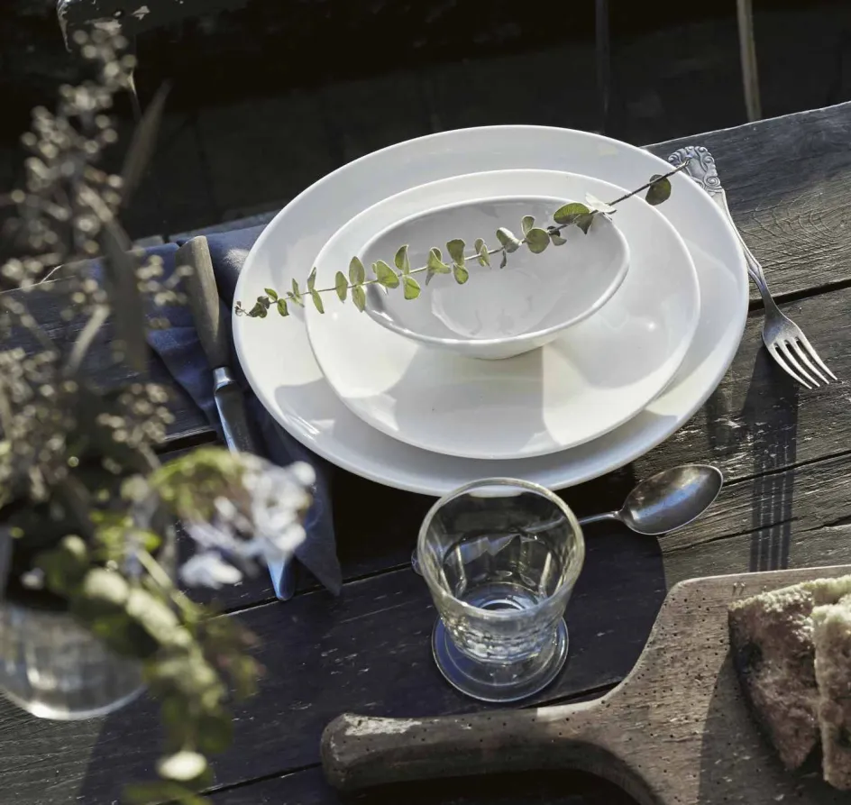 New Pillivuyt Serie Originale Oval Steaktallerken , Hvid