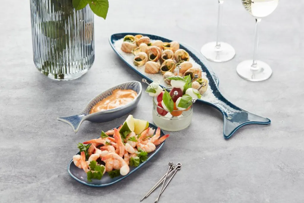 Hot Fiskeskål , Blå Skåle|Spisestue