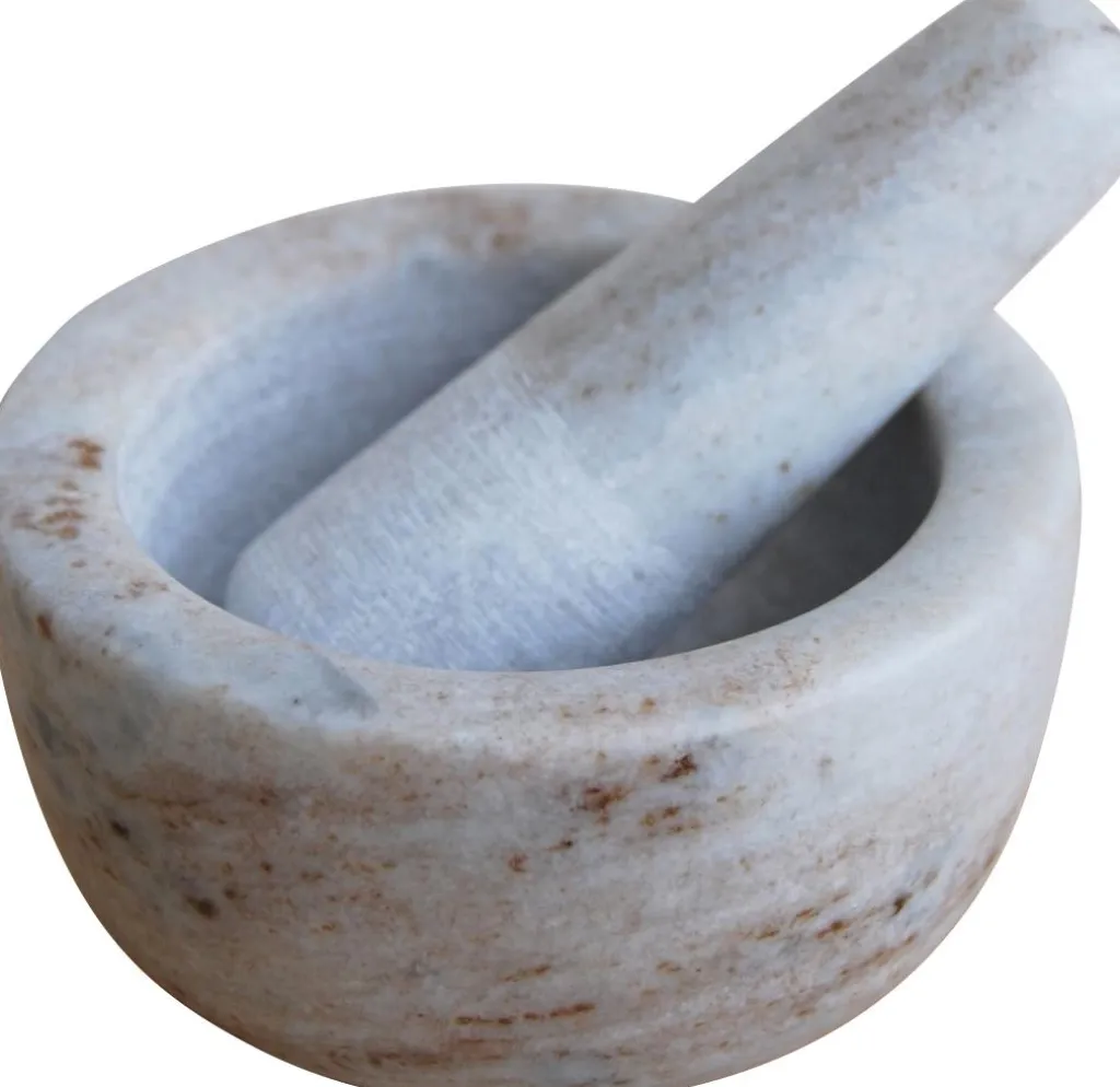 Best Morter m. Støder Ø12 cm, Hvid Marmor Tilberedning