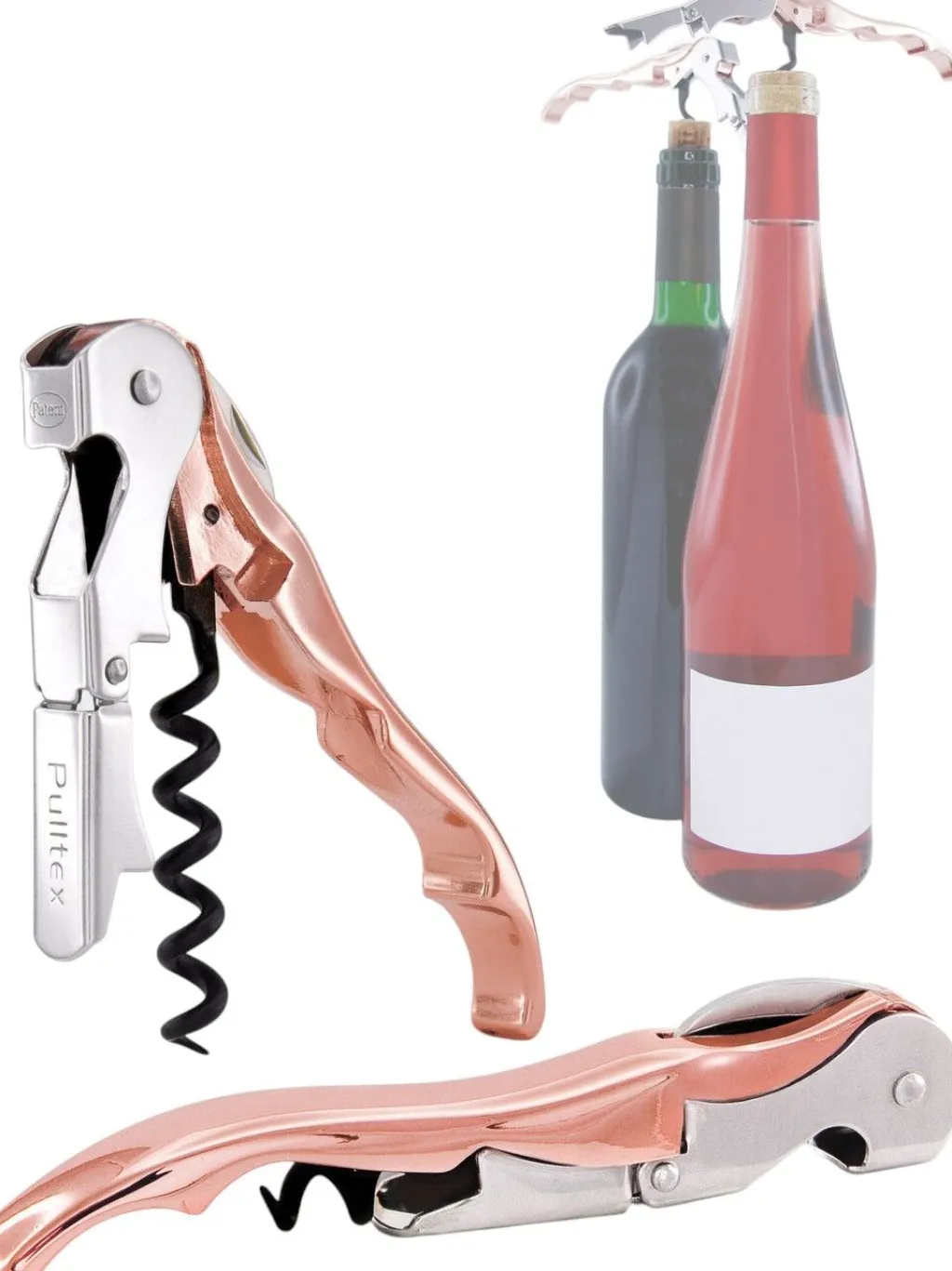 Clearance Tjenerproptrækker m. Hylster, Rose Gold Proptrækkere Og Folieskærere