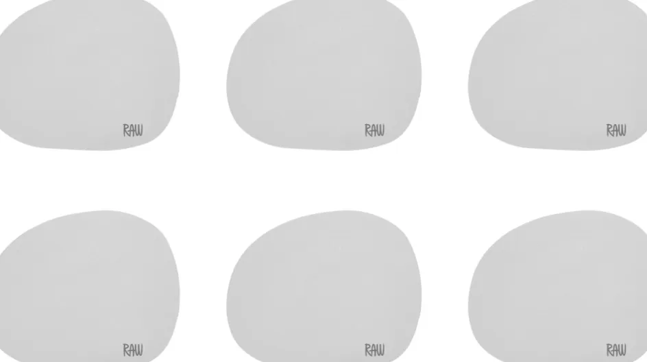Hot RAW Glasbrik 6 stk. 12,2x10 cm, Light Grey