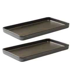Discount RAW Serveringsfad 2 stk. 34x18 cm, Metallic Brown