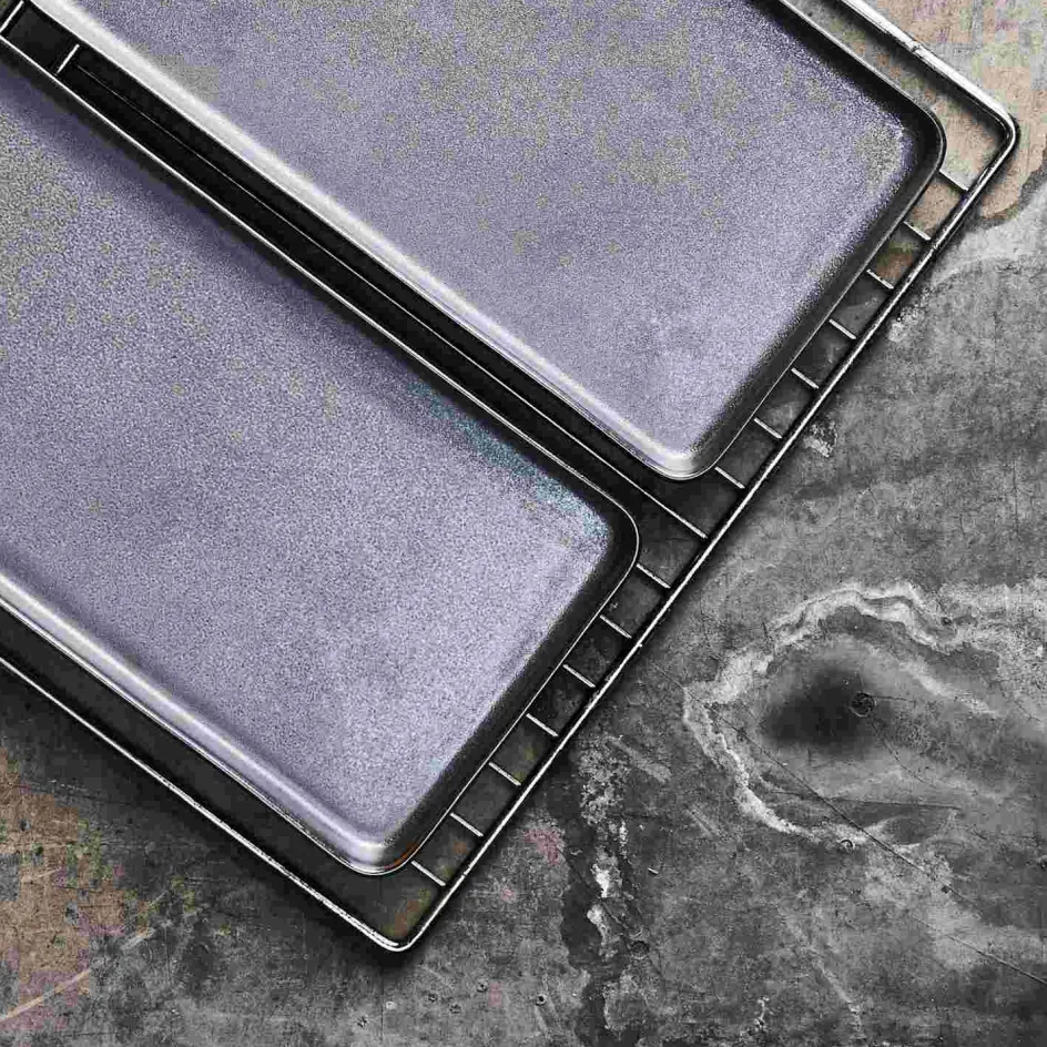 Discount RAW Serveringsfad 2 stk. 34x18 cm, Metallic Brown