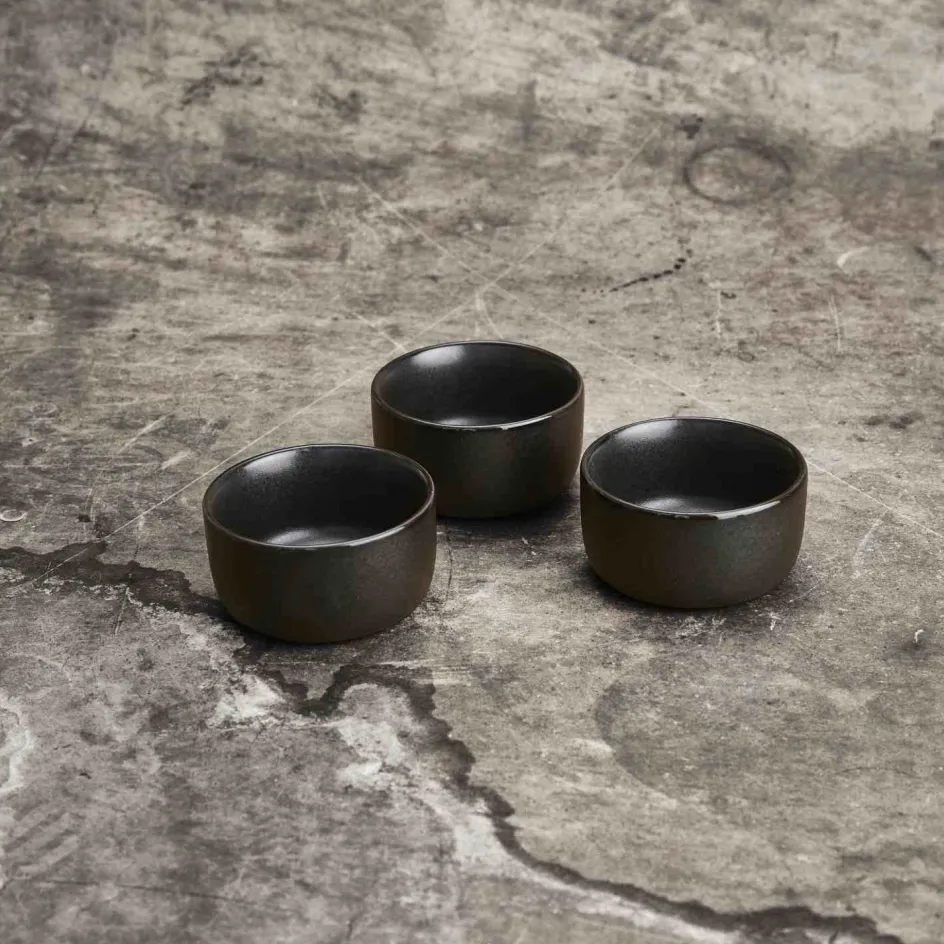Sale RAW Skåle 3 stk. Ø7,5 cm, Titanium Black