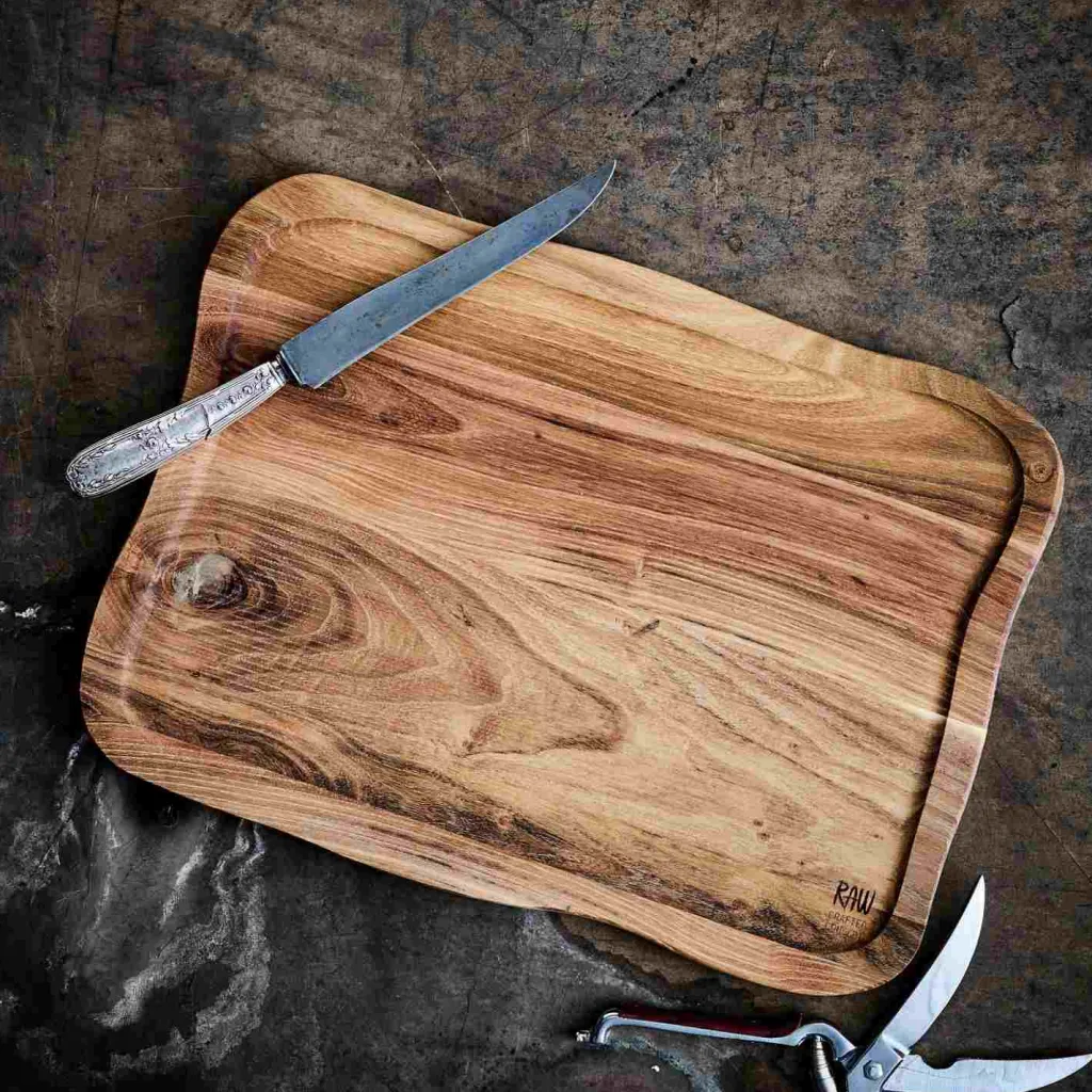RAW Skærebrætter Og Serveringsbrætter|Spisestue > Skærebræt m. Saftrille , Teak