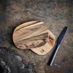 RAW Skærebrætter Og Serveringsbrætter > Smørbræt 2 stk. 19x14 cm, Teak