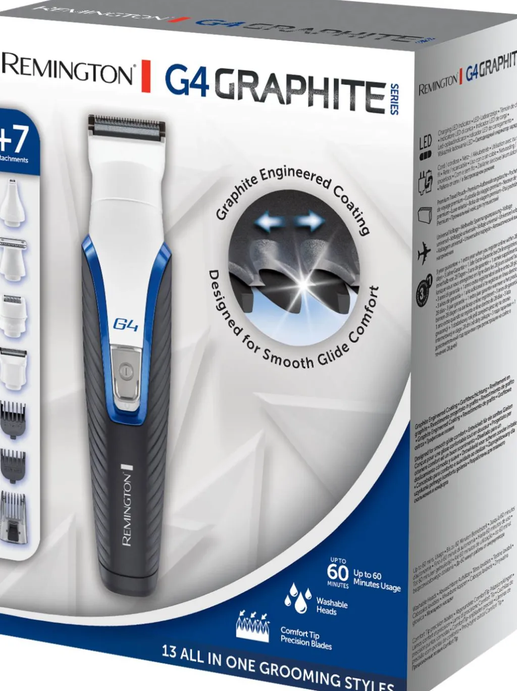 Remmington Hårtrimmere > Remington Graphite Series G4 Multitrimmer, Hvid
