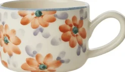 Sale RICE Hand-Painted Cappuccinokop , Orange
