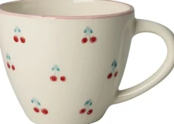 Outlet RICE Hand-Painted Kop 42 cl, Cream Cherries