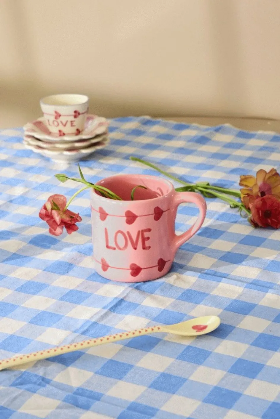 Hot RICE Hand-Painted Kop , Love