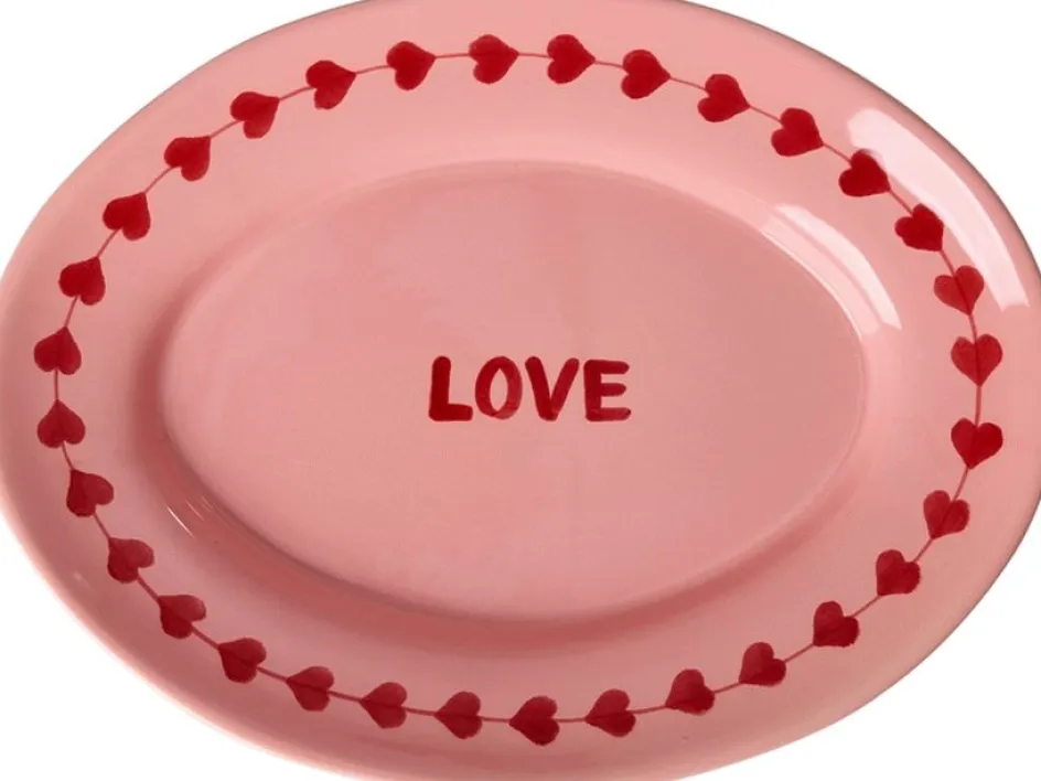 Best RICE Hand-Painted Serveringsfad , Love