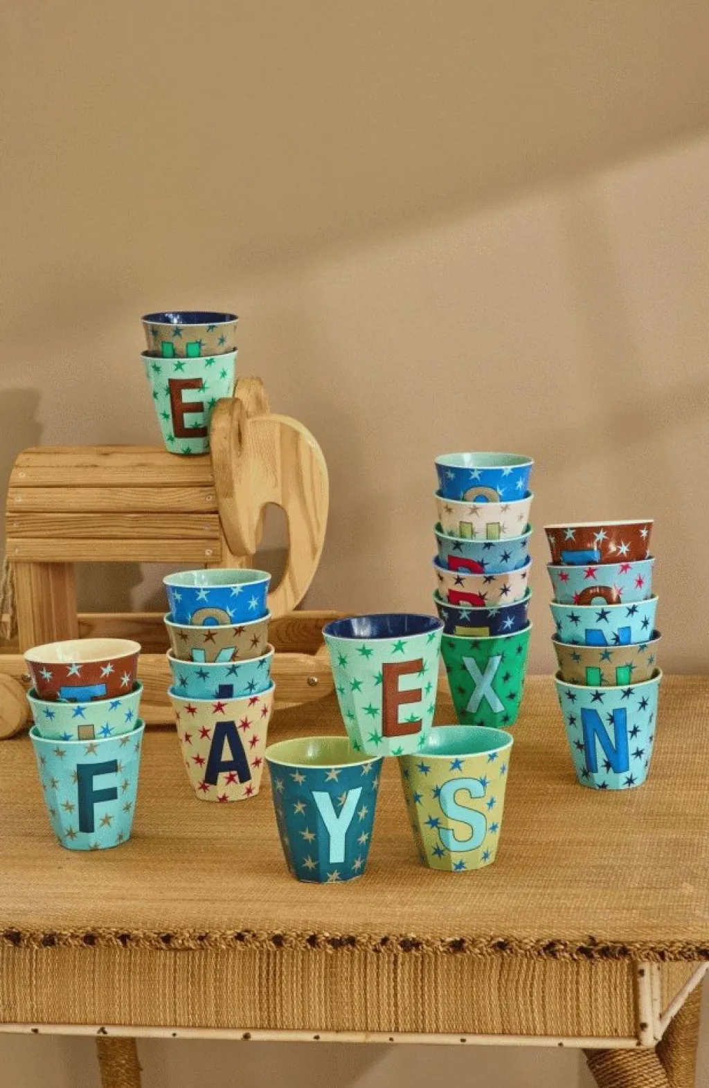Børn RICE KIDS Børneglas Og Kopper|Børneglas Og Kopper > Alfabetkop Stars Kop 25 cl,