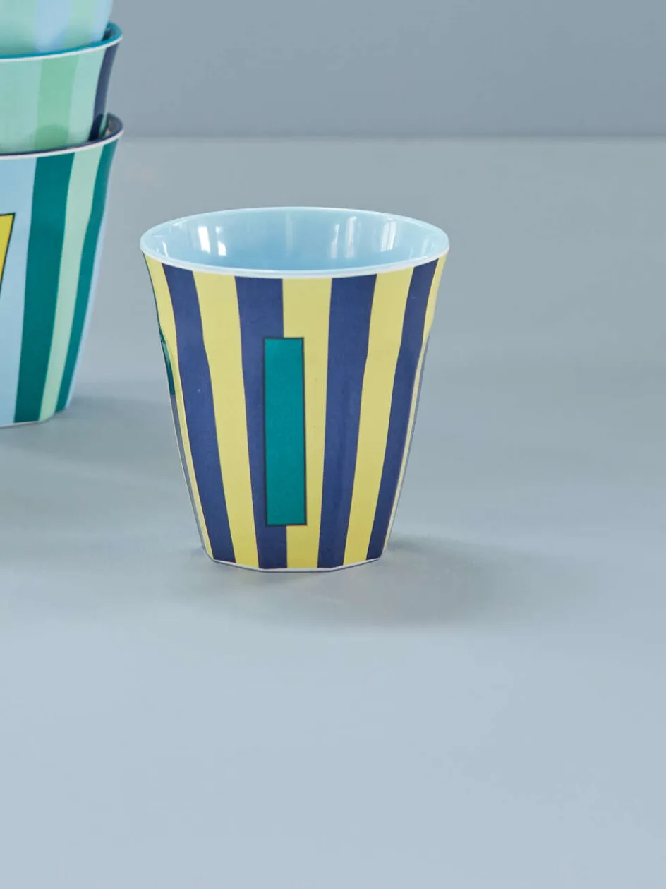 Best RICE KIDS Alfabetkop Stripes Kop 25 cl, I - Lyseblå
