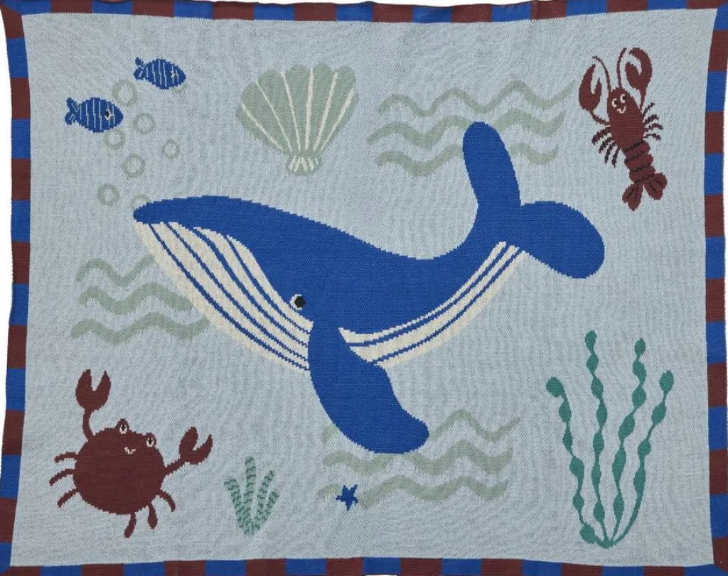 Design Babytæppe 75x95 cm, Ocean/Blå Børn Plaider Til Børneværelset|Plaider Til Børneværelset