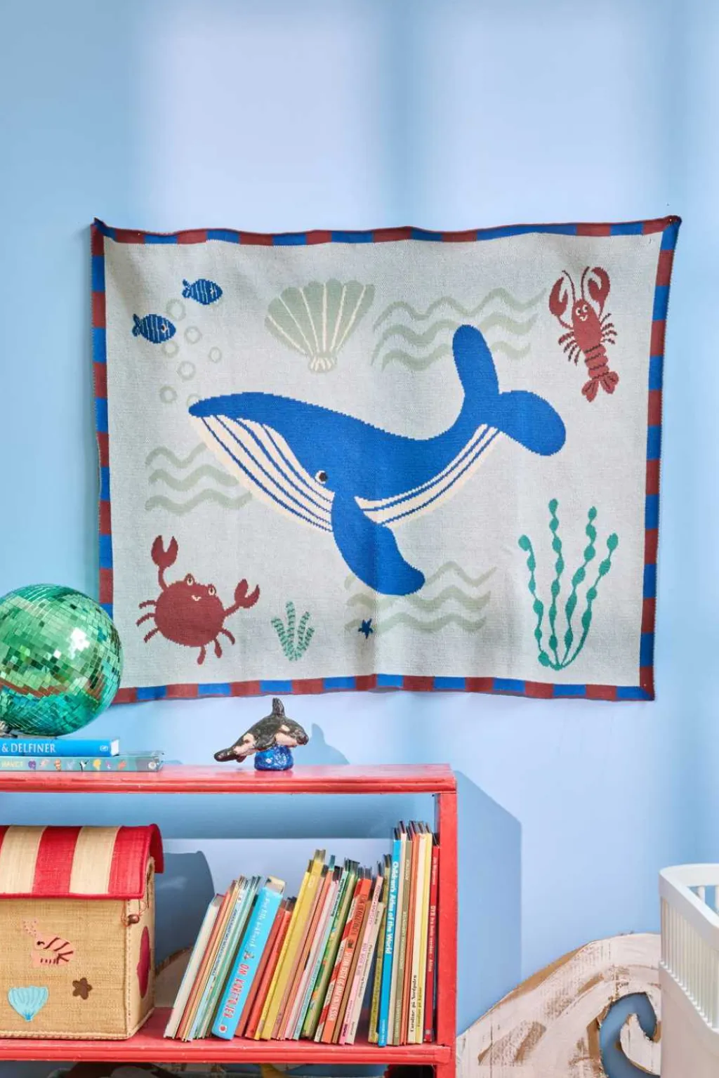 Design Babytæppe 75x95 cm, Ocean/Blå Børn Plaider Til Børneværelset|Plaider Til Børneværelset