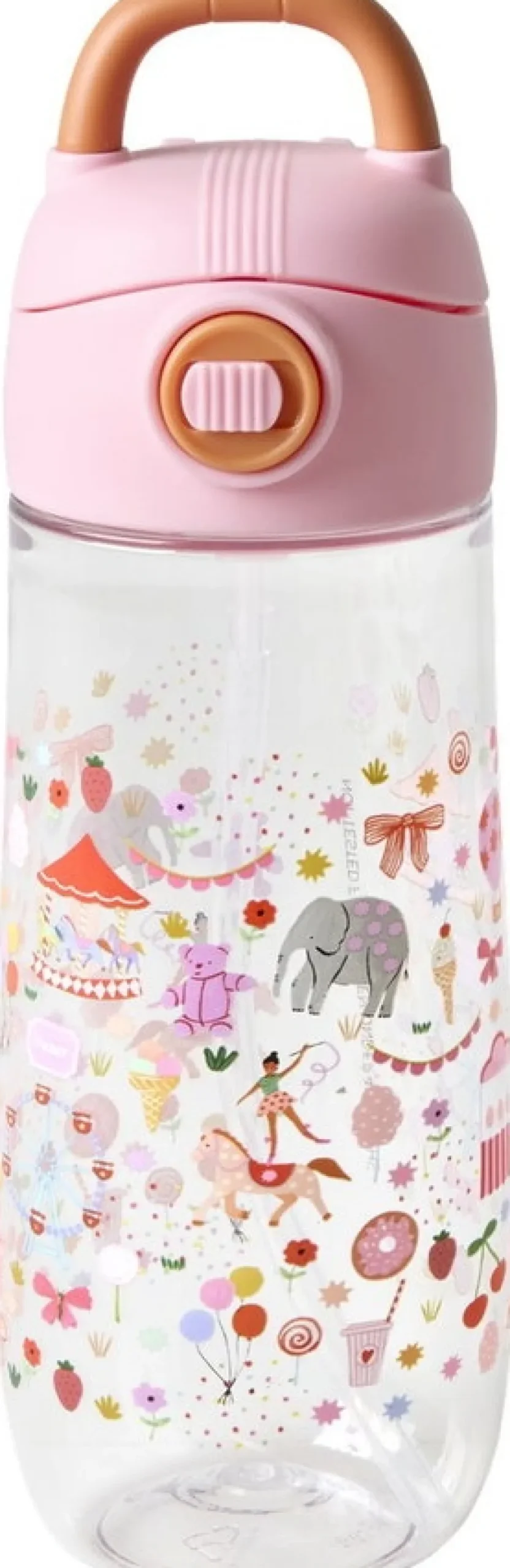 Discount RICE KIDS Drikkedunk 550 ml, Fun Fair/Pink