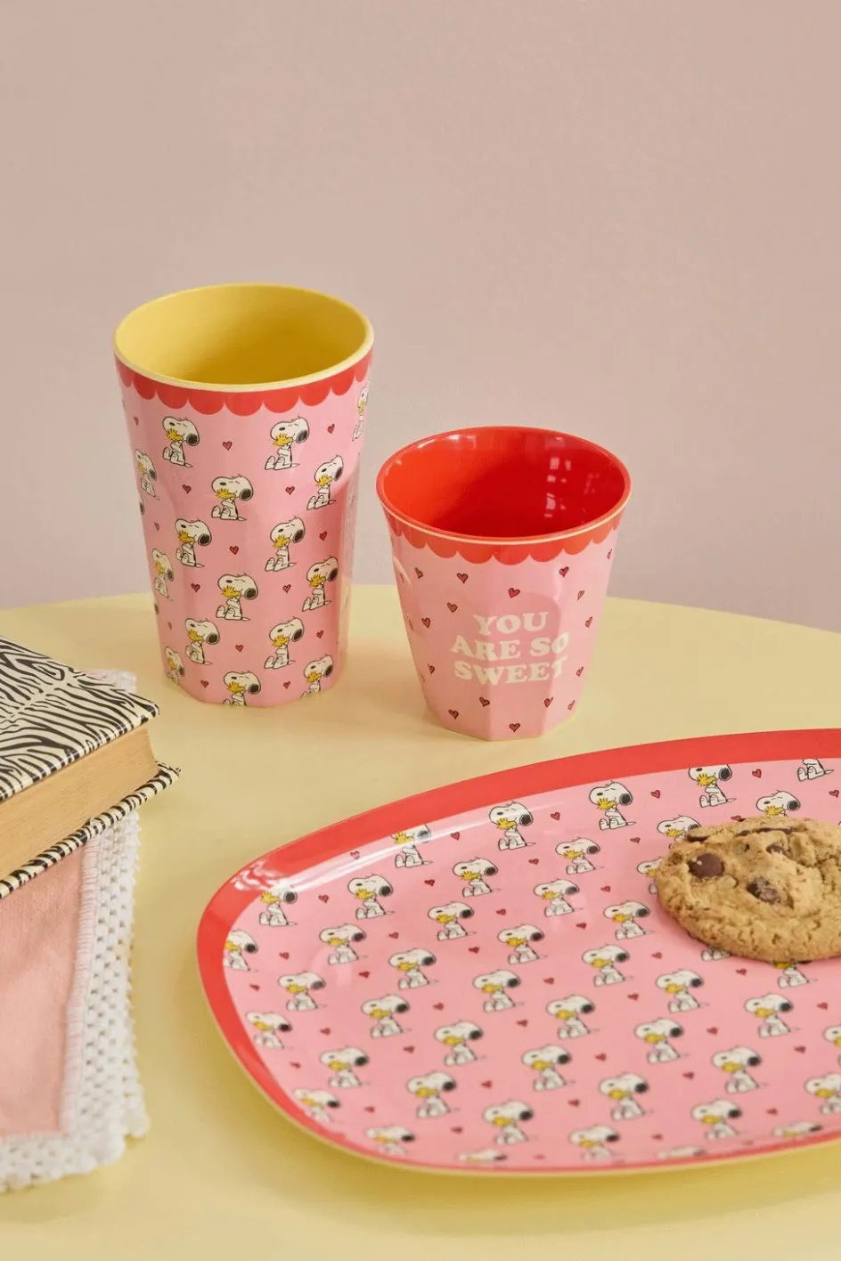 RICE KIDS Kop , Snoopy/Pink