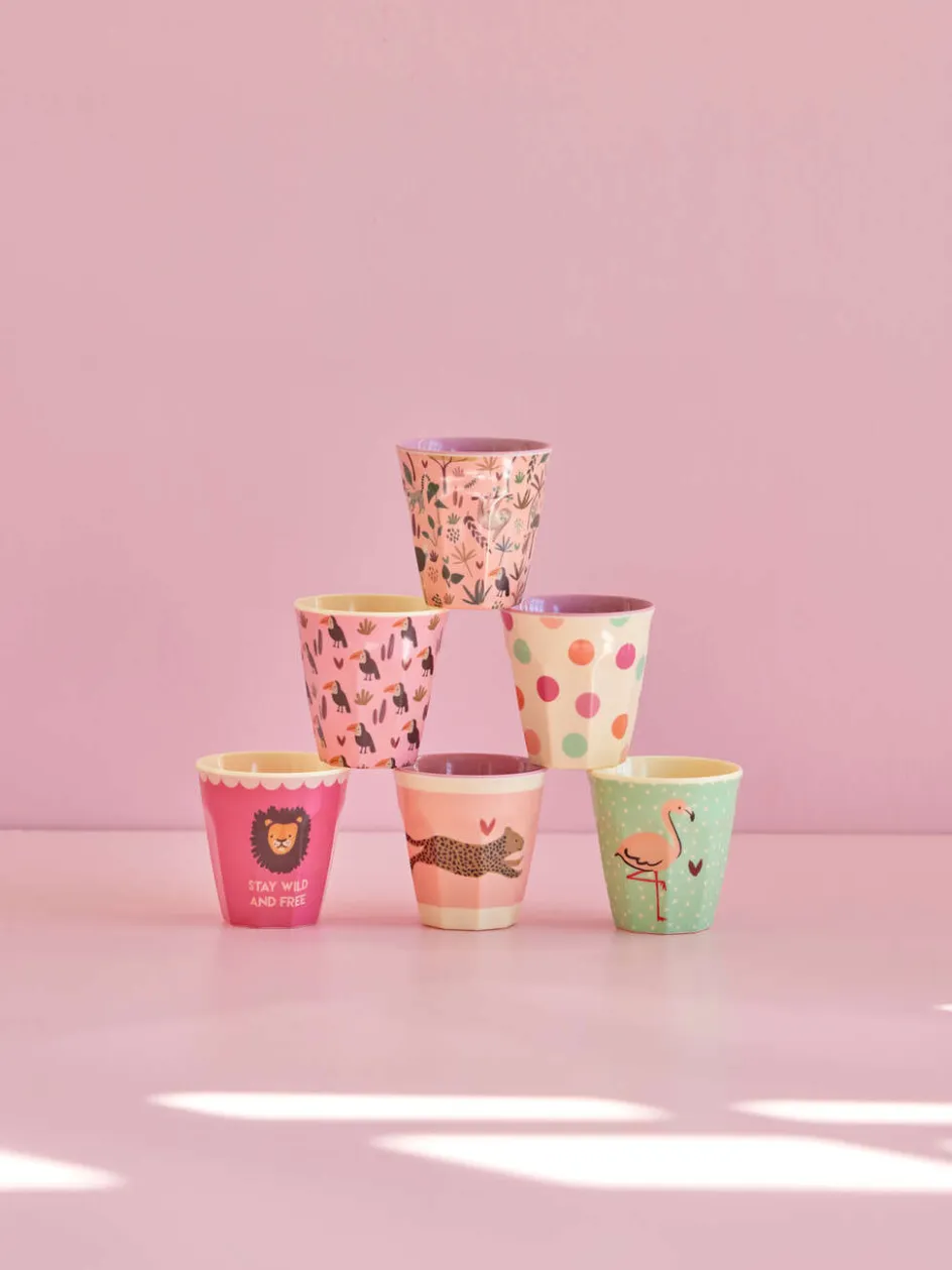 New RICE KIDS Kop 6 stk. 16 cl, Jungle/Pink
