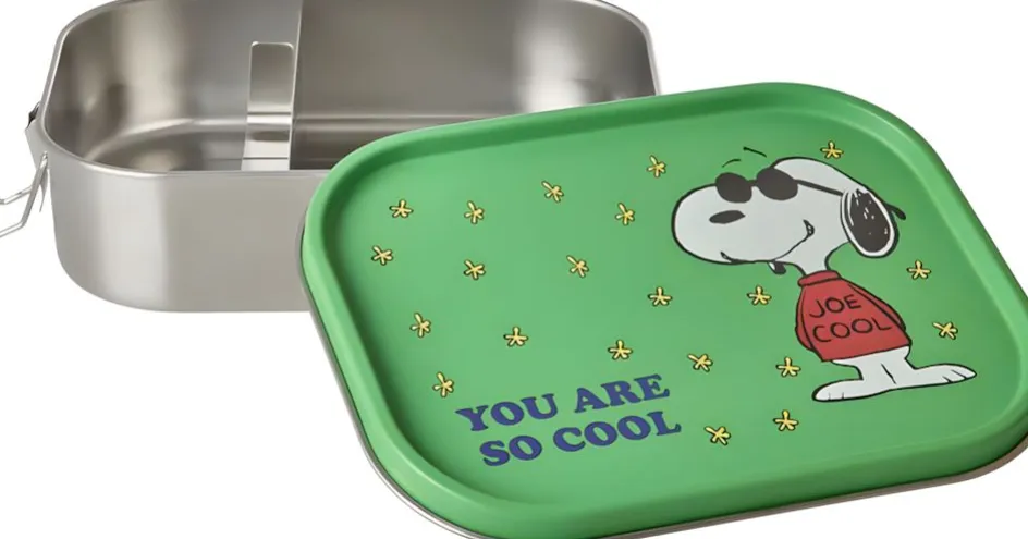 Hot RICE KIDS Madkasse 1,4 L, Snoopy/Grøn