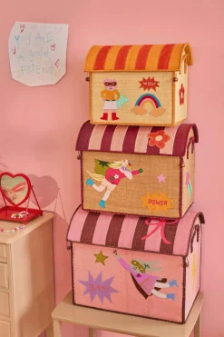 Sale RICE KIDS Opbevaringshus 3 stk, Hero/Pink