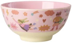 New RICE KIDS Skål , Hero/Pink