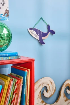 Hot RICE KIDS Spejl 35 cm, Whale/Blå