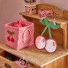 Outlet RICE KIDS Spejl 28 cm,Cherry/ Rød