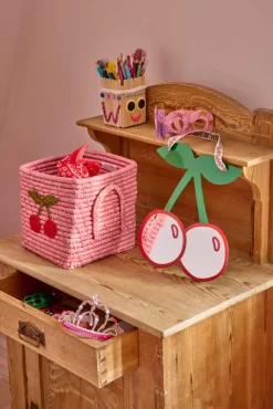 Outlet RICE KIDS Spejl 28 cm,Cherry/ Rød