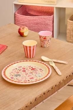 Best RICE KIDS Tallerken 22 cm, Fun Fair/Pink
