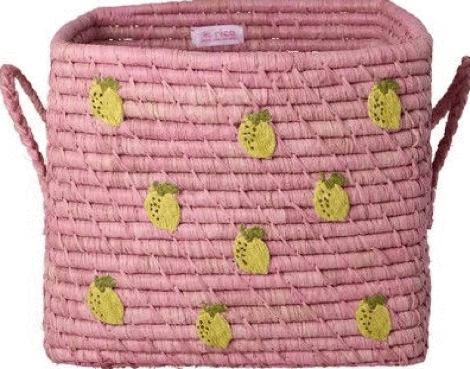 New RICE Kurv H25 cm, Citron