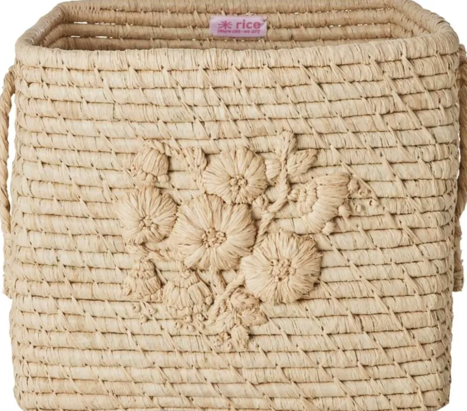 Best RICE Opbevaringskurv H25 cm, Naturblomst
