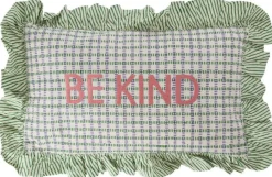 Outlet RICE Pude 30x50 cm, BE KIND/Lys grøn