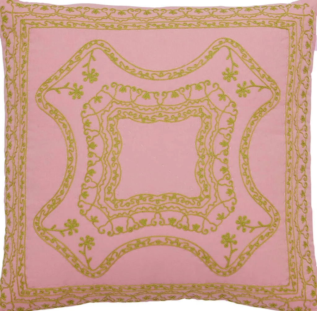 RICE Soveværelse|Puder Og Betræk > Pude 50x50 cm, Rosa/Grøn