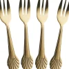 RICE Kagegafler > Seashell Kagegaffel 4 stk. 14 cm, Guld