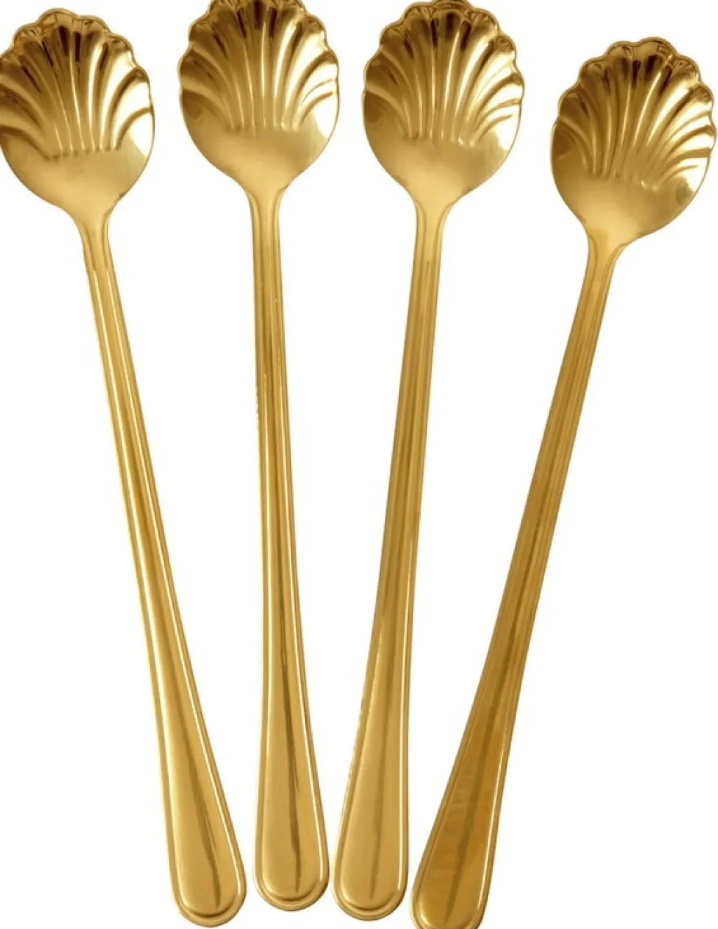 Sale Seashell Lang Ske 4 stk. 19 cm, Guld Serveringsbestik