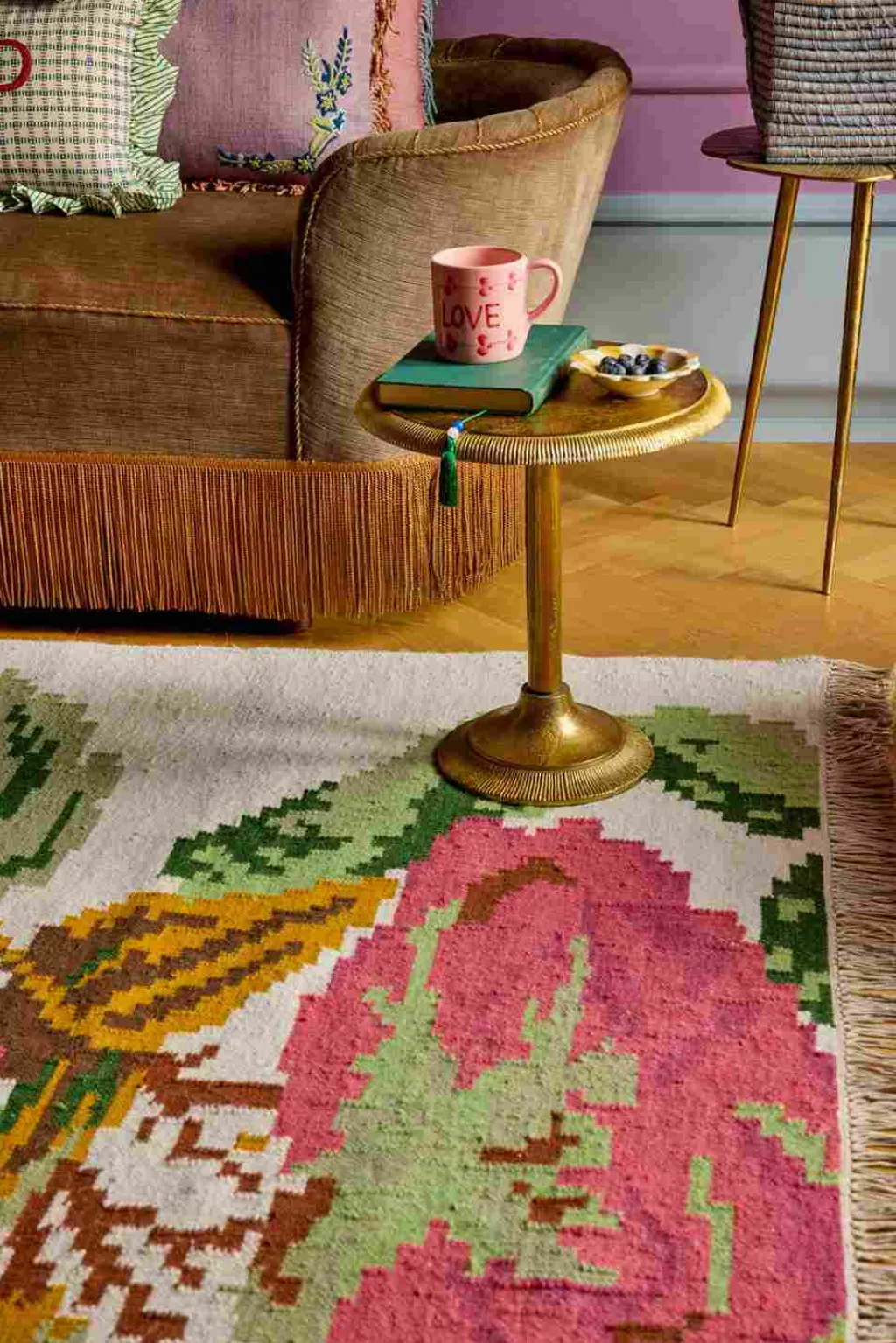 RICE Borde > Sidebord H41 cm, Guld