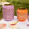 RICE Lanterne H20,5 cm, Orange