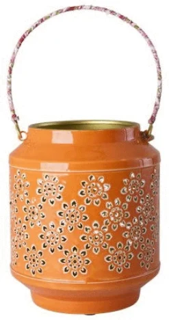 RICE Lanterne H20,5 cm, Orange
