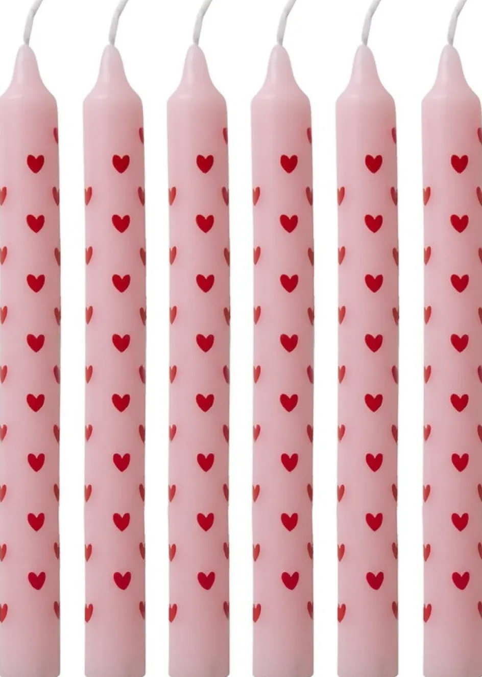 Hot RICE Stearinlys 12 stk. H15,5 cm, Hearts