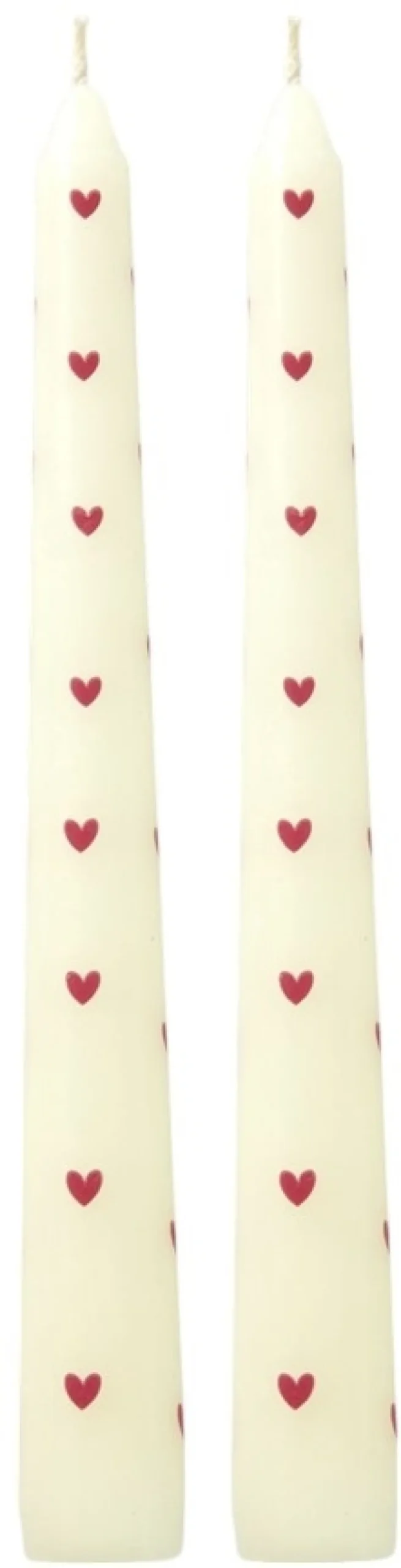 Sale RICE Stearinlys 2 stk. ?2,4/H20,5 cm, Hjerter