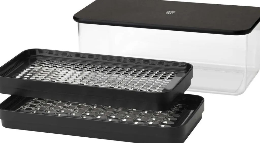 Outlet GRATE-IT Rivejern m. Beholder 3 Dele, Sort Skrælleredskaber