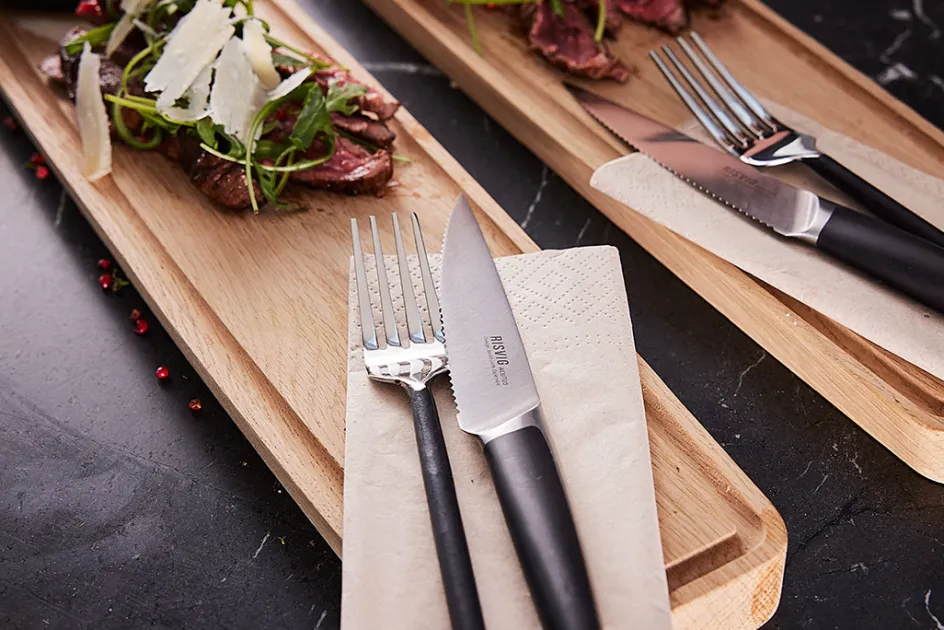 Best Risvig Design Acutus Steakknive 4 stk, Rustfri Stål