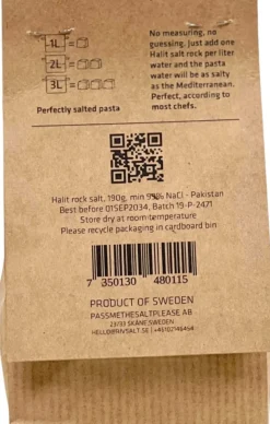 Hot Pastasalt Refill 190 g, Halit Salt Og Peber|Salt Og Peber