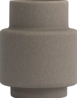 Clearance Ro Collection Hurricane Ceramic Vase H, Dark Stone