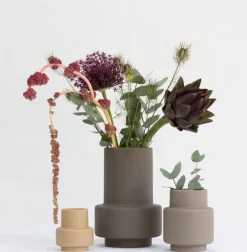 Best Hurricane Ceramic Vase H, Dark Stone Stue|Vaser