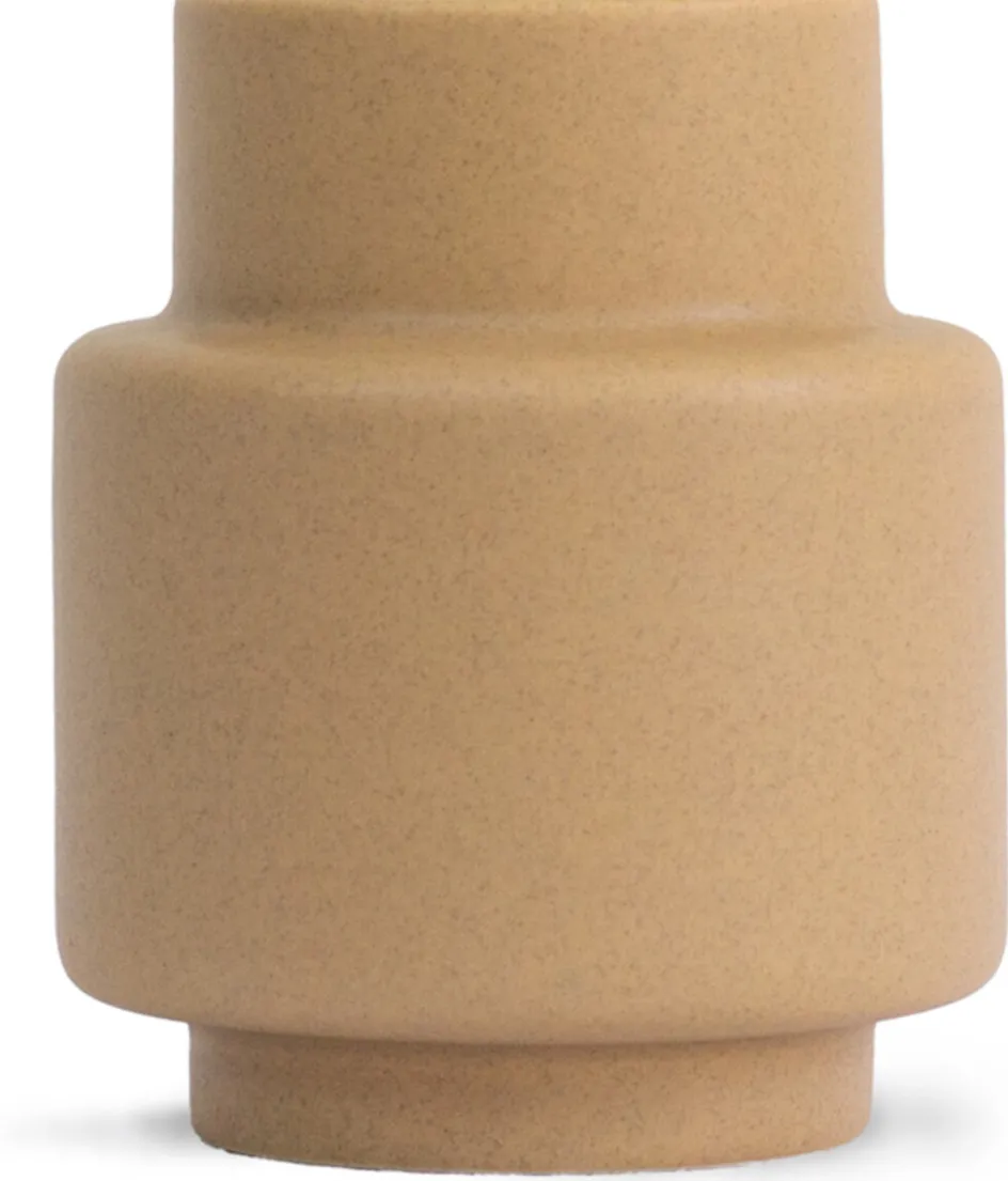 Sale Ro Collection Hurricane Ceramic Vase H, Soft Ochre