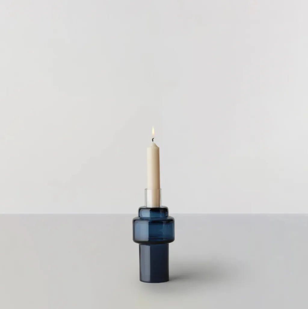 Ro Collection Lysestager > Lysestage no. 55 H15 cm, Indigo Blue