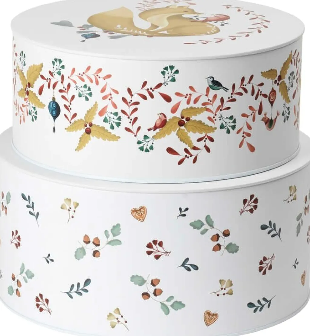 Sale Grand Cru Cottage Opbevaringsdåse 2 stk H8,5/11 cm, Hvid Jule Opbevaring|Opbevaring Til Køkkenet