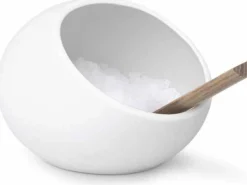 New Saltkar Ø11 cm, Hvid Salt Og Peber|Salt Og Peber