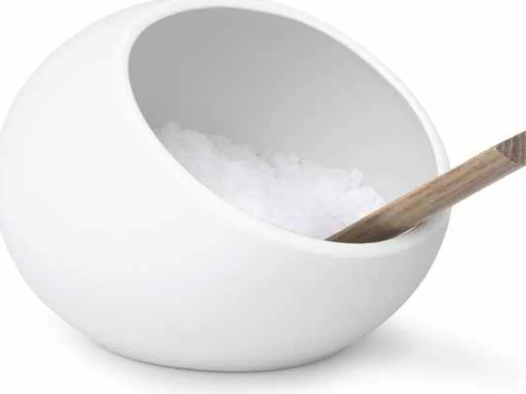 New Saltkar Ø11 cm, Hvid Salt Og Peber|Salt Og Peber
